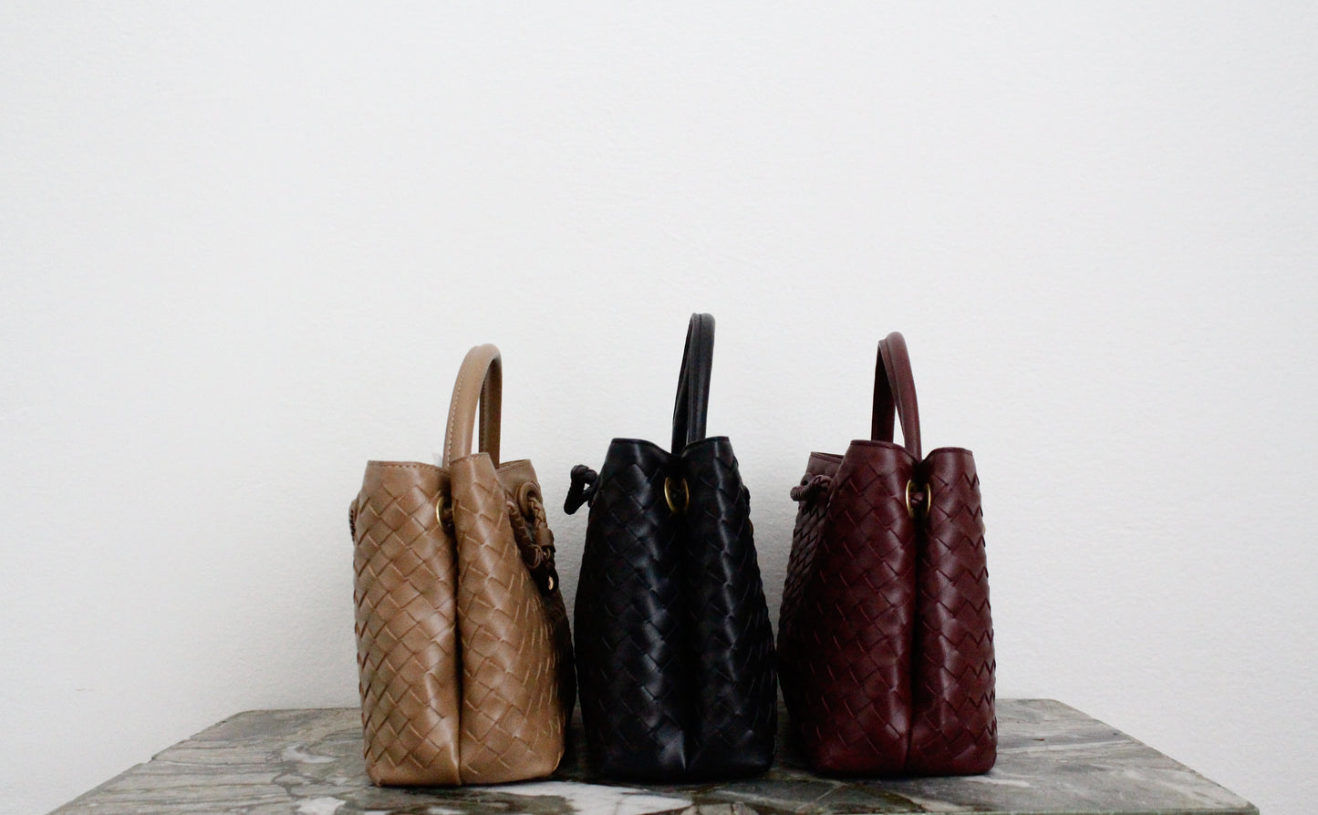 Minimal Woven Box Bag